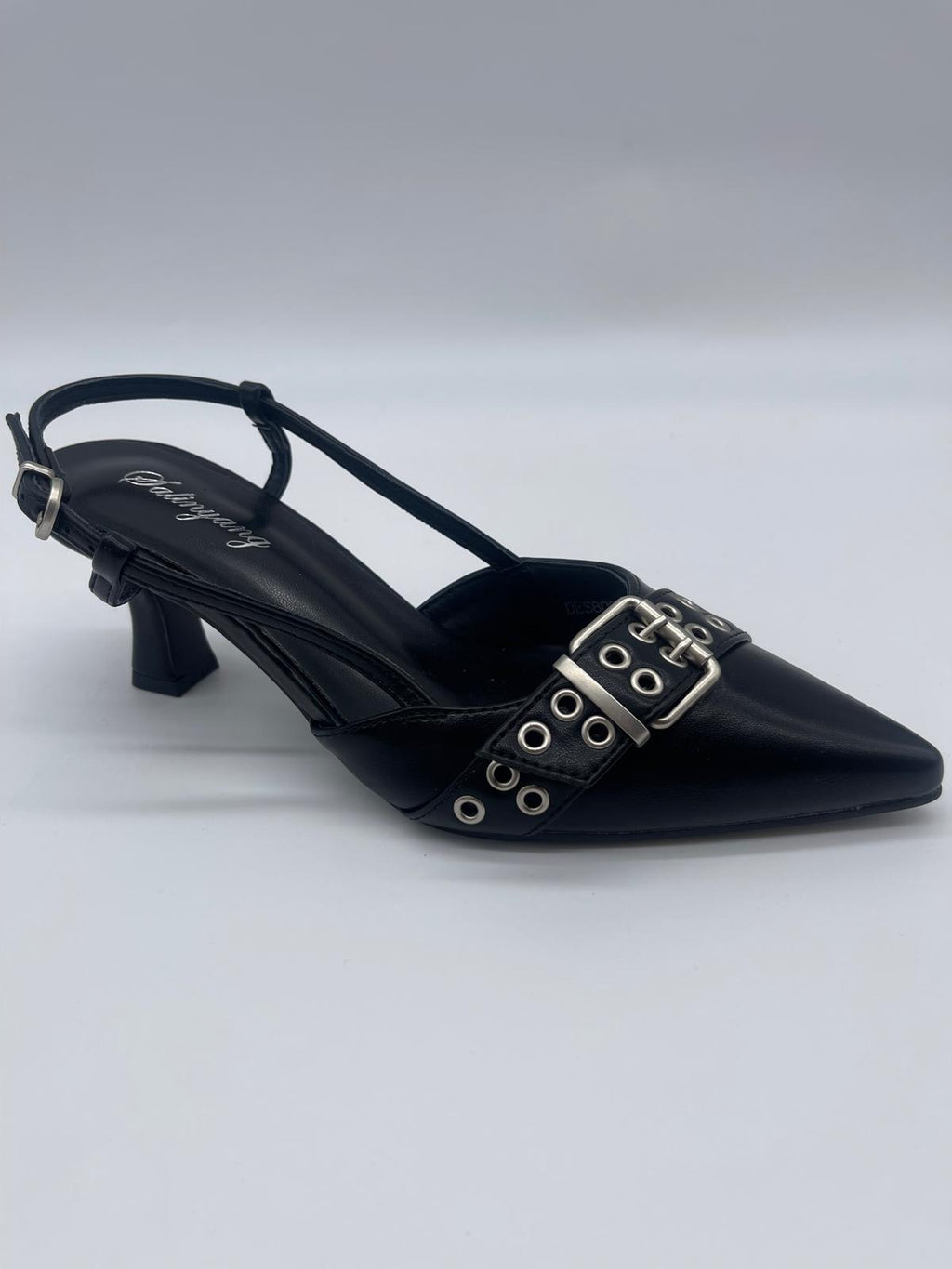 Buckle Slingback Kitten Heel