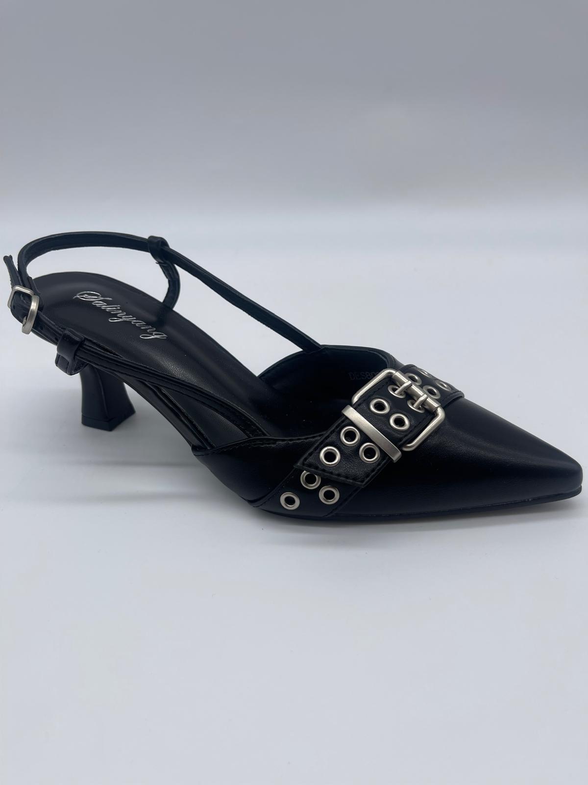 Buckle Slingback Kitten Heel