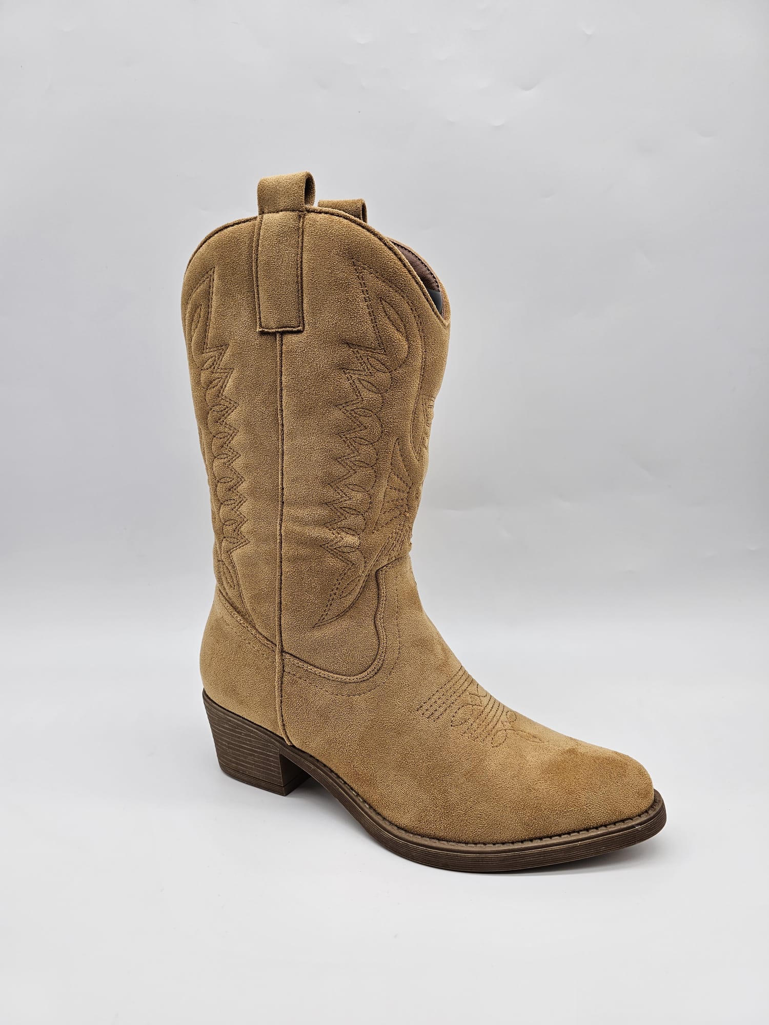 Western Suede Boot – Camel Brown