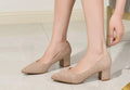 Glitter Block Heel Pump