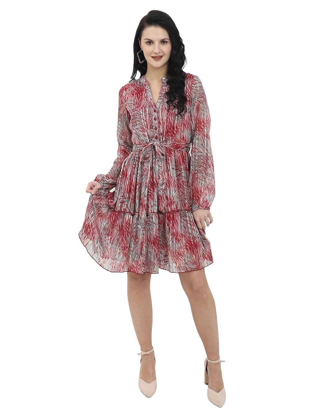 Floral Shimmer Midi Dress