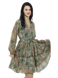Floral Shimmer Midi Dress