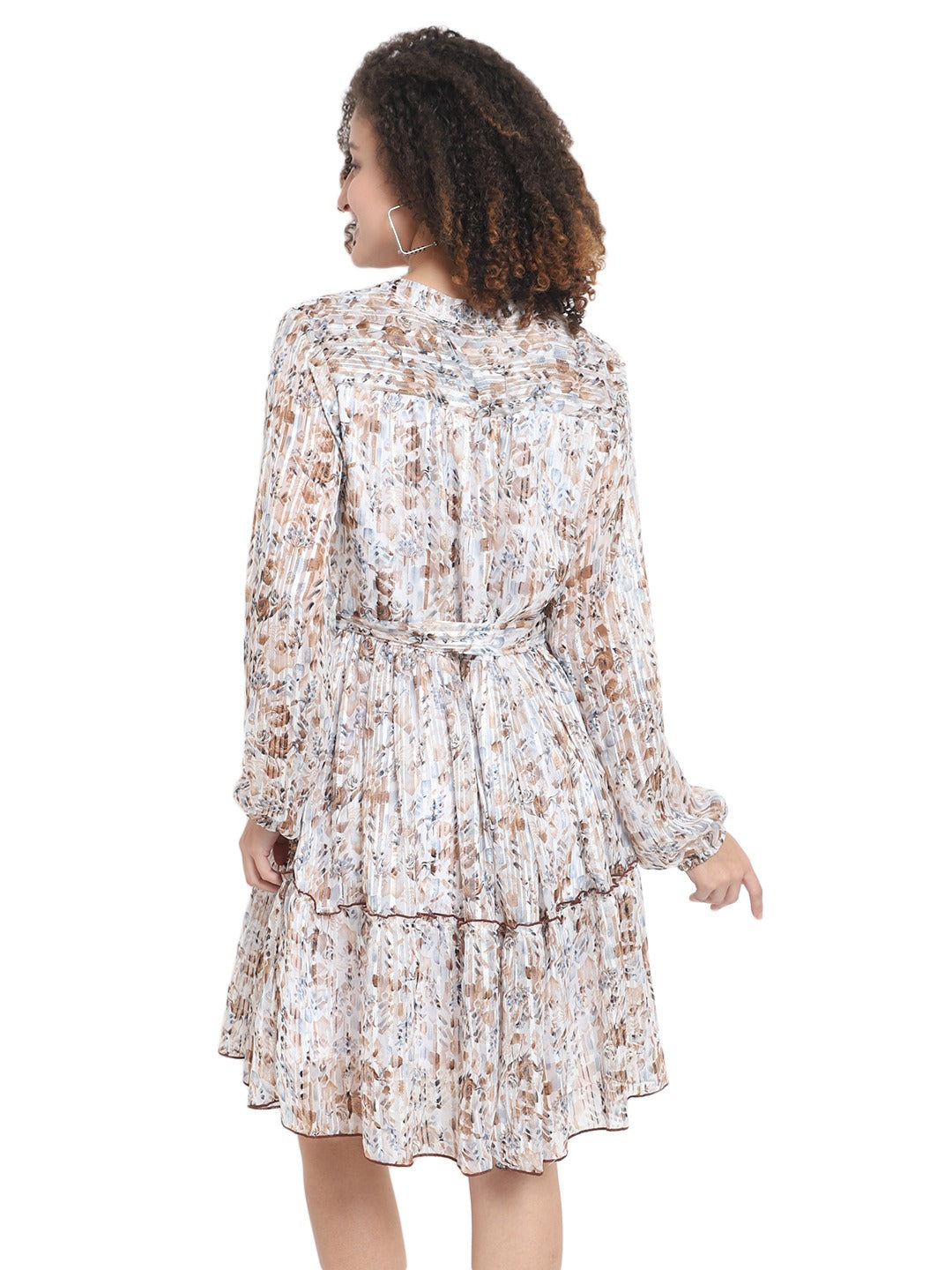 Floral Shimmer Midi Dress