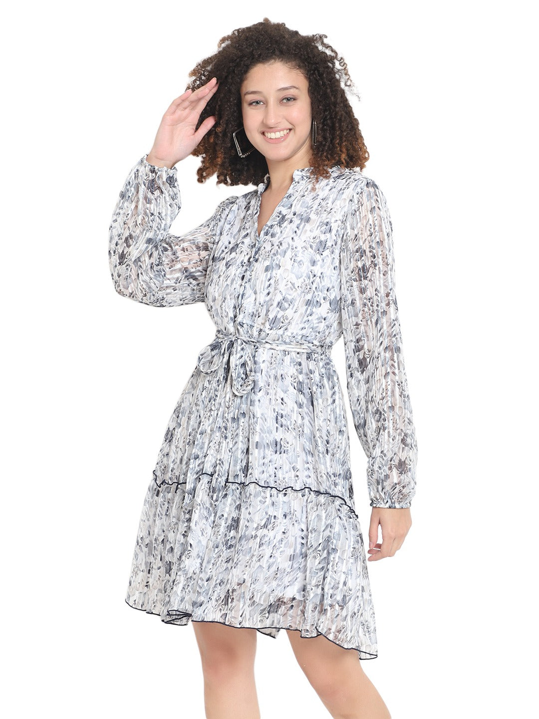 Floral Shimmer Midi Dress