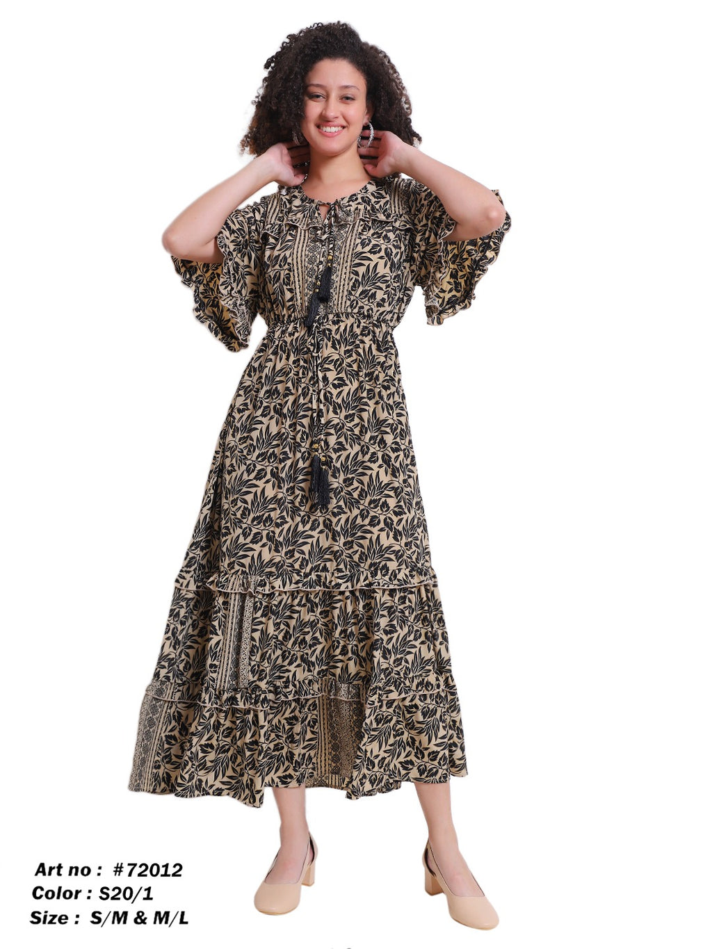 Emerald Paisley Boho Maxi Dress