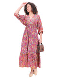 Paisley Boho Maxi Dress – Embroidered Kaftan StylE