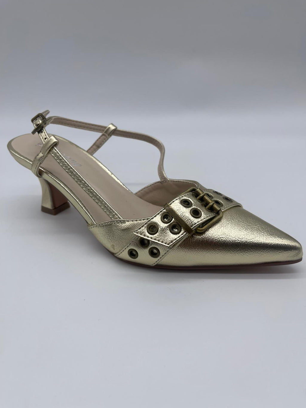 Buckle Slingback Kitten Heel