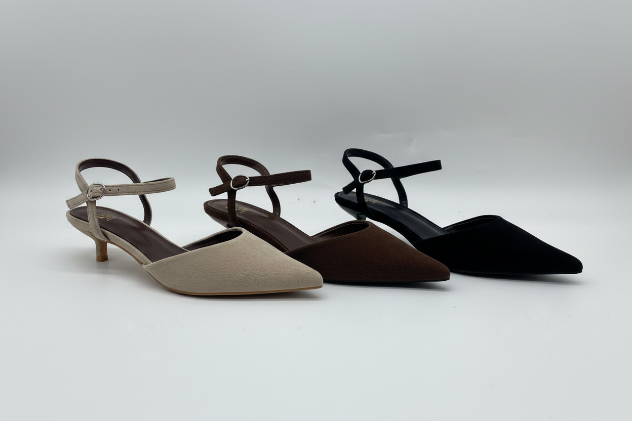Ankle Strap Kitten Heel – All Colors