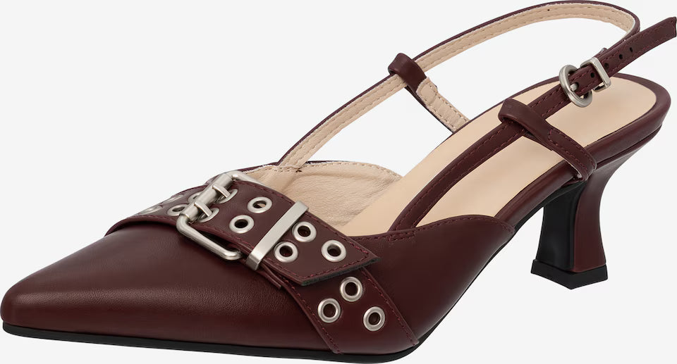 Buckle Slingback Kitten Heel