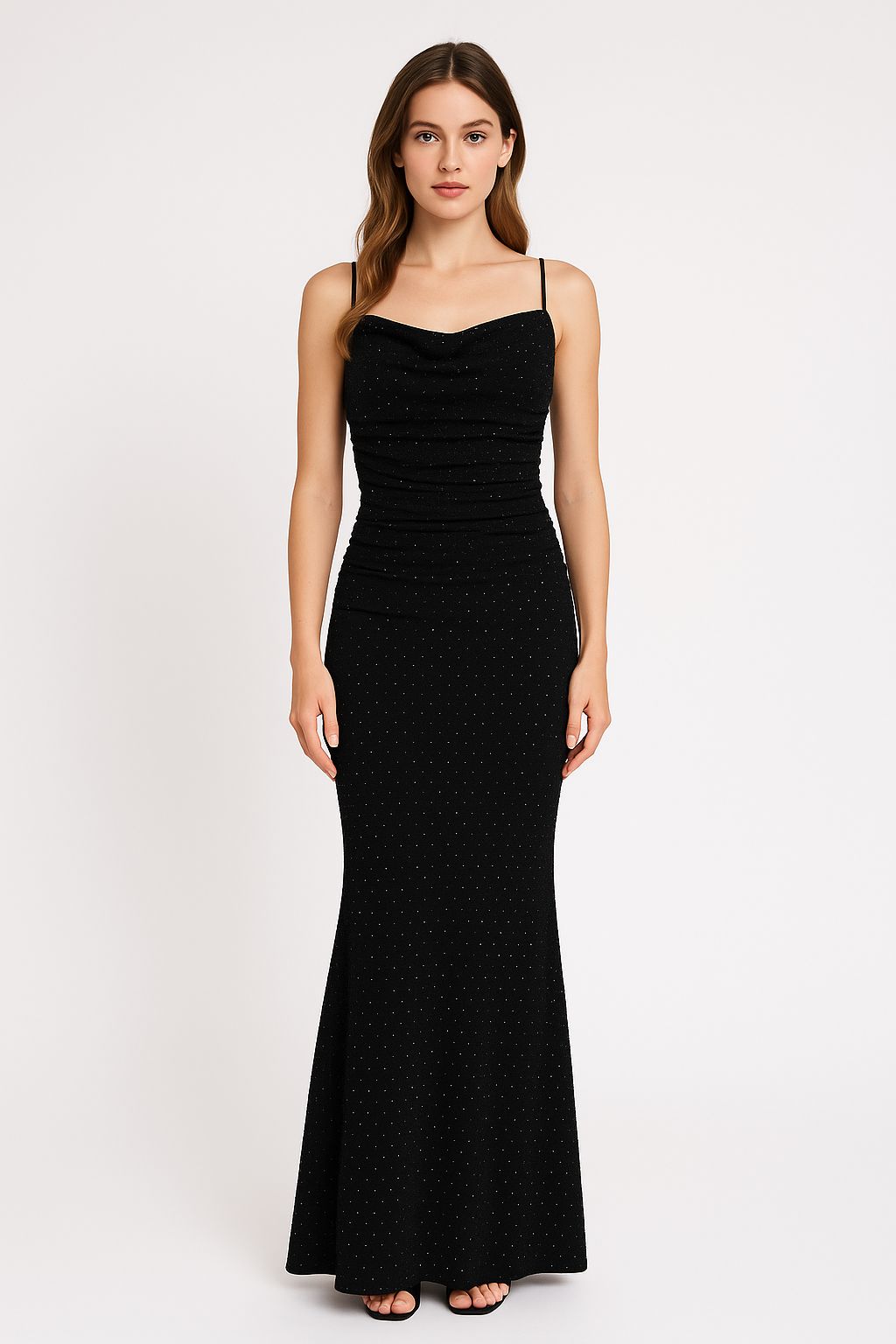Black sparkle maxi dress